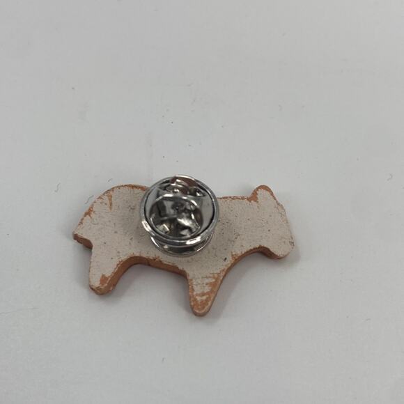Vintage brown horse ceramic pin - Picture 2 of 3